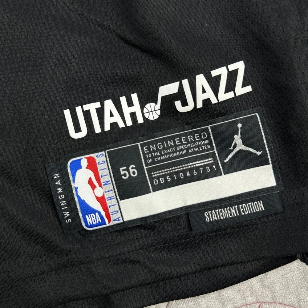 Jordan Utah‎ Jazz Jersey Black Walter Clayton Jr 13 Statement / Mens XXL
